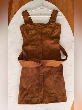 Nanushka Women's Brown and Tan Dress